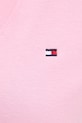 Βαμβακερό μπλουζάκι Tommy Hilfiger ροζ WW0WW40584