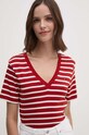Tommy Hilfiger t-shirt bawełniany czerwony WW0WW40584