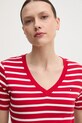 Хлопковая футболка Tommy Hilfiger красный WW0WW40584