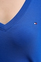 Bavlněné tričko Tommy Hilfiger WW0WW40584 modrá