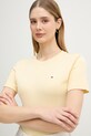 Tommy Hilfiger t-shirt bawełniany żółty WW0WW40587