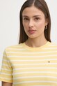 Bavlněné tričko Tommy Hilfiger žlutá WW0WW40587