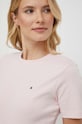 Бавовняна футболка Tommy Hilfiger WW0WW40587 рожевий SS25