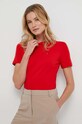 Бавовняна футболка Tommy Hilfiger WW0WW40587 червоний SS25