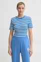 Памучна тениска Tommy Hilfiger син WW0WW40587