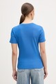 Odzież Tommy Hilfiger T-shirt damski bawełniany WW0WW40587 niebieski