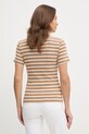 Bavlněné tričko Tommy Hilfiger WW0WW40587 hnědá SS25