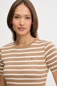 Oblečení Bavlněné tričko Tommy Hilfiger WW0WW40587 hnědá