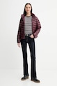 Bavlněné tričko Tommy Hilfiger WW0WW40587 burgundské AW25