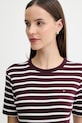 Bavlněné tričko Tommy Hilfiger burgundské WW0WW40587
