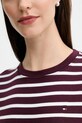Bavlněné tričko Tommy Hilfiger WW0WW40587 burgundské