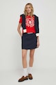 Bavlněné tričko Tommy Hilfiger WW0WW41058 červená SS24
