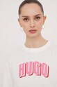 HUGO t-shirt bawełniany beżowy 50508717