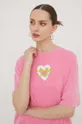 рожевий Бавовняна футболка HUGO