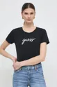 czarny Guess t-shirt CARRIE