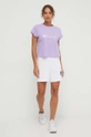 Dkny t-shirt bawełniany fioletowy