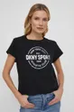 Dkny t-shirt bawełniany czarny