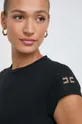 чорний Бавовняна футболка Elisabetta Franchi