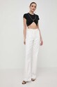 Bavlněné tričko Elisabetta Franchi MA02141E2 černá SS24