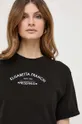 čierna Bavlnené tričko Elisabetta Franchi
