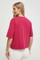 Βαμβακερό μπλουζάκι Guess ροζ