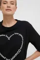 czarny Guess t-shirt bawełniany GRAPHIC
