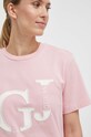 Guess t-shirt bawełniany różowy V4RI08.K8FQ4