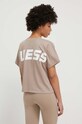 Odzież Guess t-shirt DEANA V4RI09.KC2Z0 brązowy