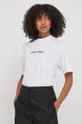 bijela Pamučna majica Calvin Klein