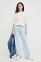 G-Star tricou din bumbac D23863.C954 bej SS24