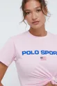 różowy Polo Ralph Lauren t-shirt bawełniany