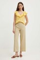 Lauren Ralph Lauren t-shirt bawełniany 200925903 żółty SS24