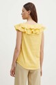 Odjeća Pamučna majica Lauren Ralph Lauren 200925903 zlatna
