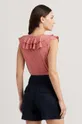 Bavlnené tričko Lauren Ralph Lauren ružová