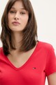 Tommy Jeans tričko dámské bavlněné s elastanem červená DW0DW17385