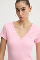 Tommy Jeans t-shirt rózsaszín DW0DW17385