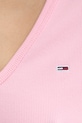 Tommy Jeans t-shirt DW0DW17385 rózsaszín