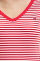 Tommy Jeans tričko dámské bavlněné s elastanem DW0DW17385 červená