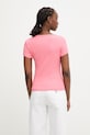 Oblečení Tommy Jeans tričko dámské bavlněné s elastanem DW0DW17385 růžová