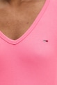 Tommy Jeans t-shirt da donna in cotone con elastan DW0DW17385 rosa