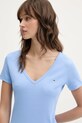 Odzież Tommy Jeans t-shirt DW0DW17385 niebieski