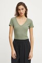 Tommy Jeans tricou verde DW0DW17385