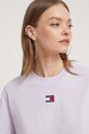 Tommy Jeans t-shirt fioletowy DW0DW17391