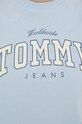 Tommy Jeans pamut póló DW0DW17375 kék