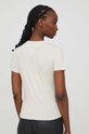 Βαμβακερό μπλουζάκι Tommy Jeans DW0DW17361 μπεζ SS24