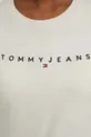 beżowy Tommy Jeans t-shirt bawełniany