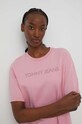 Odzież Tommy Jeans t-shirt bawełniany DW0DW17363 różowy