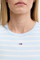 Tommy Jeans basic tričko dámské bavlněné s elastanem DW0DW17383 modrá