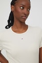 Odzież Tommy Jeans t-shirt DW0DW17383 beżowy