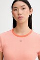 Tommy Jeans t-shirt pomarańczowy DW0DW17383
